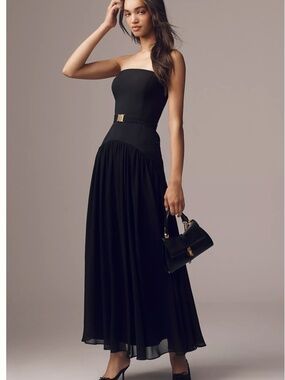 Hutch Strapless Black Evening Dress